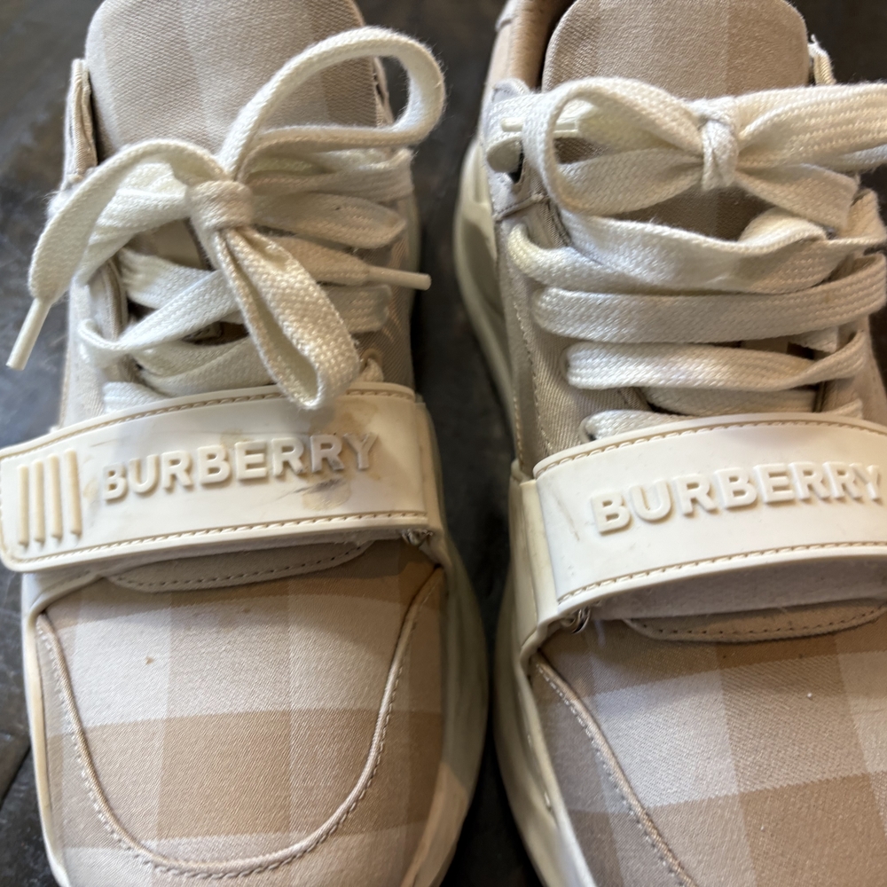 Burberry Beige and White Athletic Shoes - Picture 3 of 6